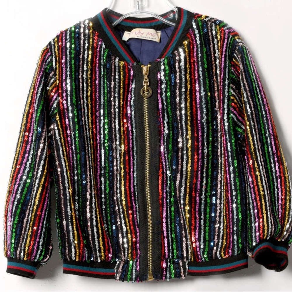 Truly Me by Sara Sara Multicolor Sequin Jacket